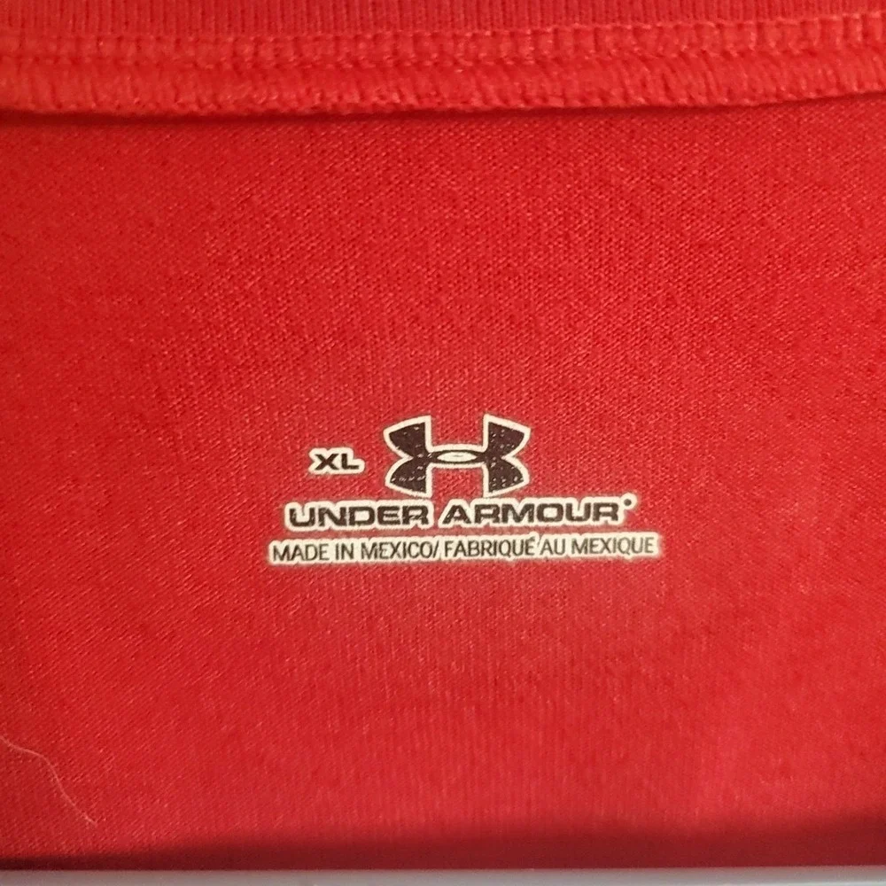 Under Armour Unisex Adult Baselayer Polyester And Spandex Red Sz XL